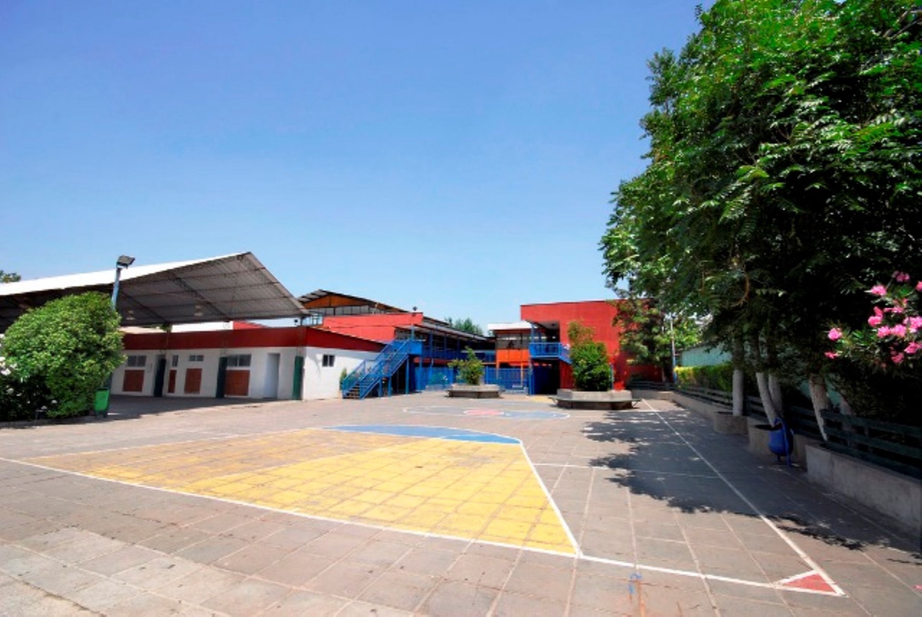 Patio con árboles